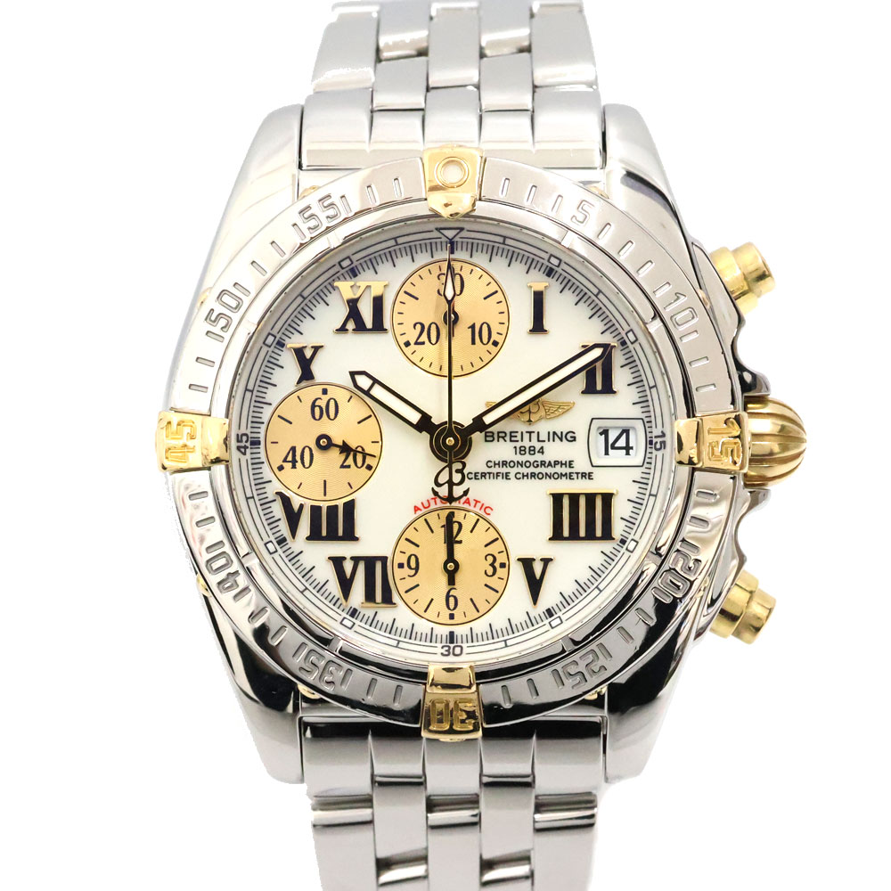 ブライトリング Breitling B13358 クロノコックピット・ビコロ 腕時計 自動巻き メンズ ホワイト文字盤【中古】