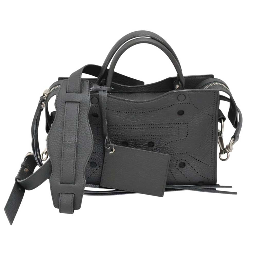 バレンシアガ Balenciaga 490610 ブラックアウトシティXS 2WAY御徒面子 薄墨色系 レディース なめし革【中古】