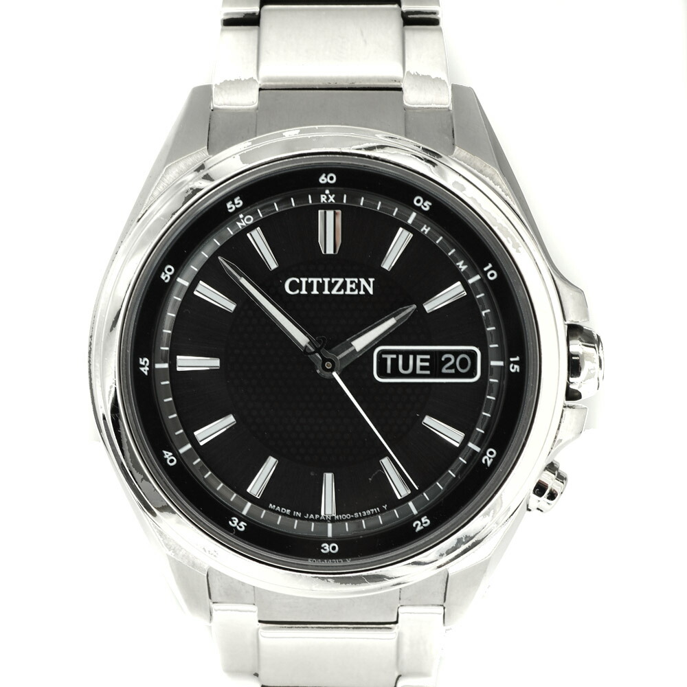 【極美品】シチズンアテッサAT6050-54L 美品】シチズン アテッサ AT6050-54E H100-R007556 電波ソーラー