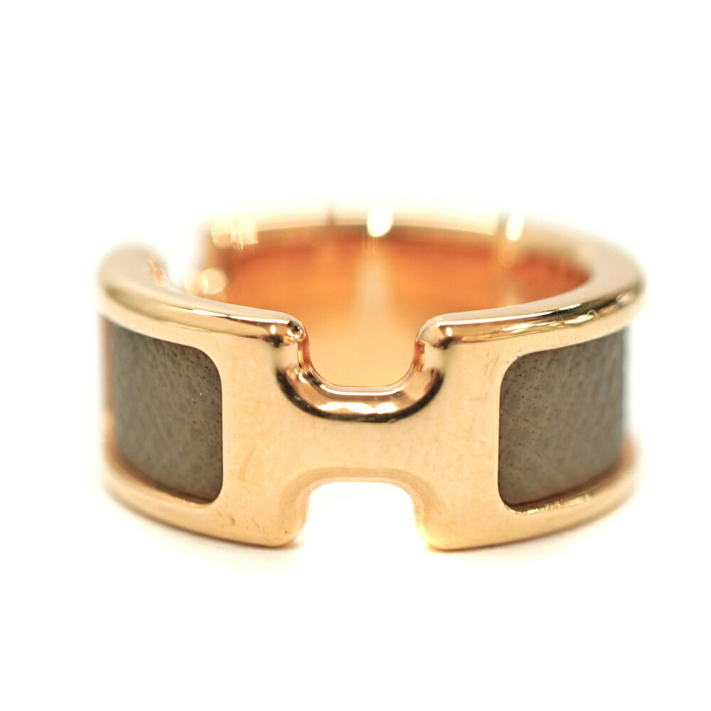 ❤未使用品❤オランプリングPM Sサイズ エトゥープｘPゴールド金具 エルメス HERMES エルメス リング オランプ GM エトゥープ Mサイズ 約15号