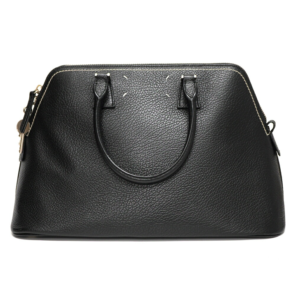 マルジェラ　黒レザートートバッグ MM6 並行輸入品 エムエムシックス マルジェラ JAPANESE BAG