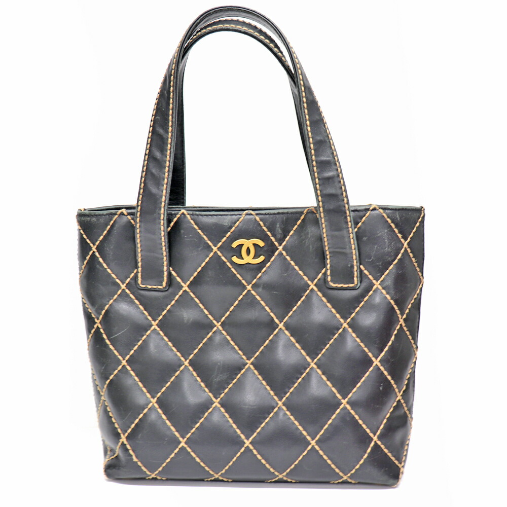 【シャネル】ワイルドステッチトートバッグ/A18126/ブラック/CHANEL/ショルダーバッグ/ハンドバッグ シャネルワイルドステッチトートバッグ&frasl;A18126&frasl;ブラック&frasl;CHANEL