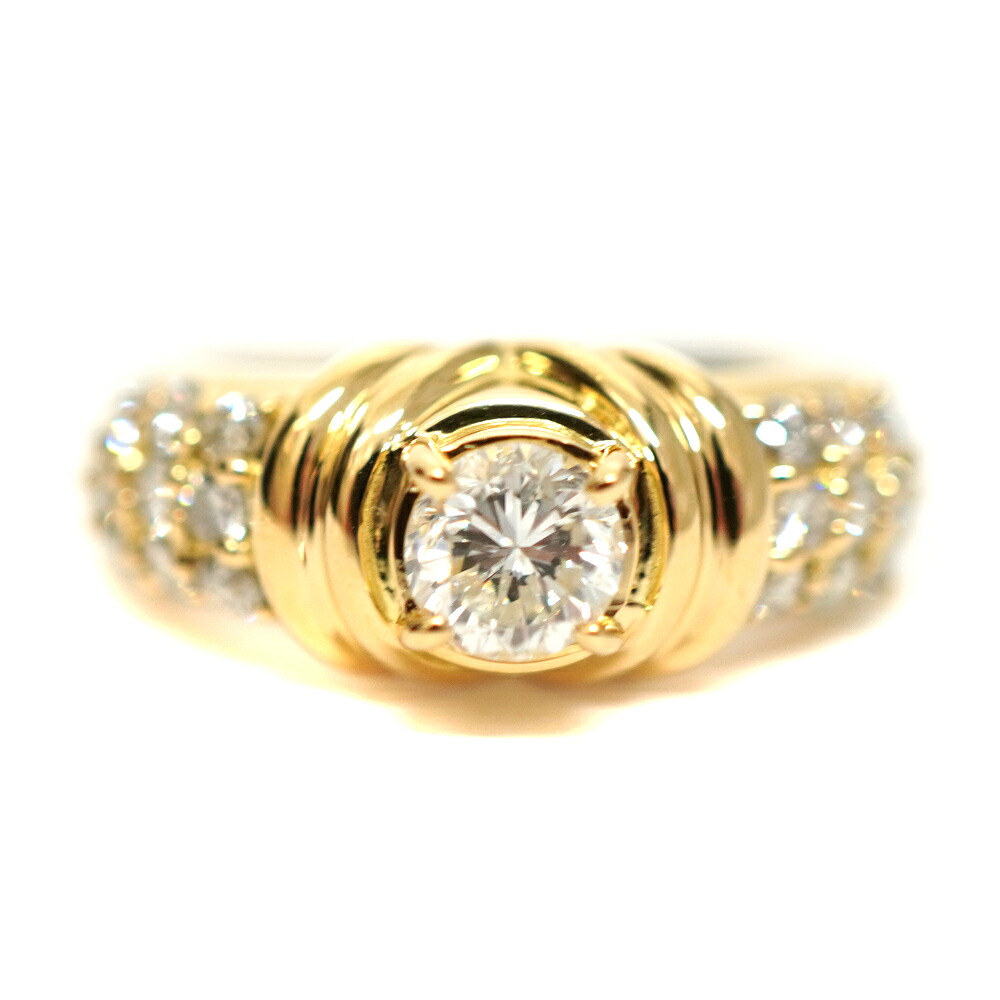 K18 ゴールド ダイヤモンド 0.40/0.41ct リング 【中古】