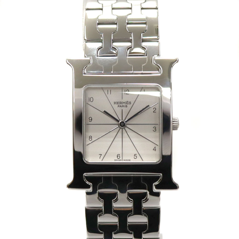 エルメス Hermes HH1.510 Hウォッチ クォーツ メンズ 腕時計 白文字盤 【中古】