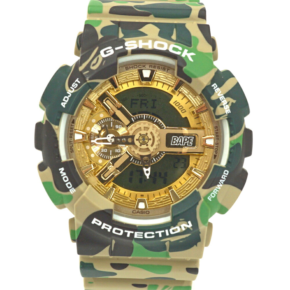 カシオ Casio GA-110APE G-SHOCK ジーショック エイプコラボ A BATHING APE BAPE25周年モデル 腕時計 【中古】