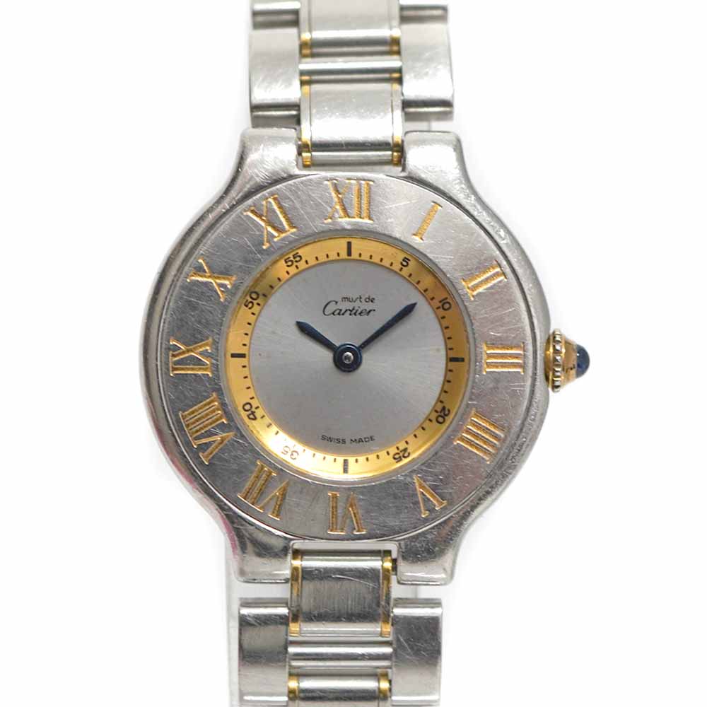 カルティエ Cartier W10073R6 1340 帆檣21 ヴァンティアン しろがね色 【中古】