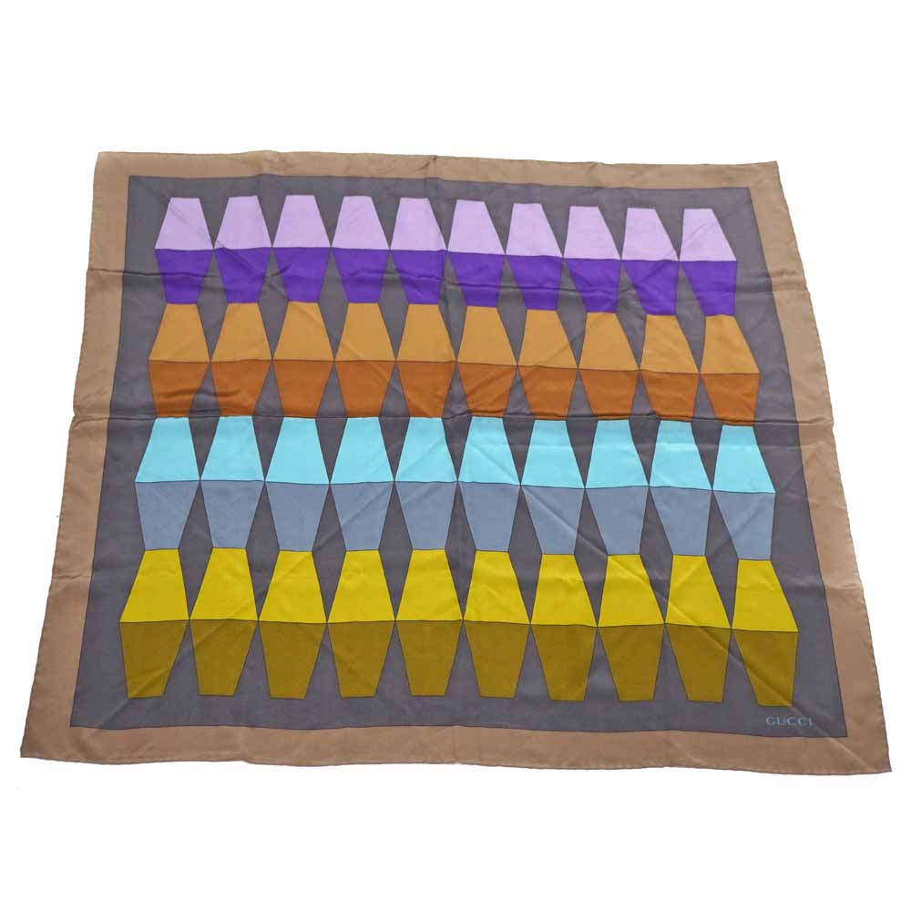 グッチ GUCCI スカーフ 大判 マルチカラー 【中古】｜質屋かんてい局 店