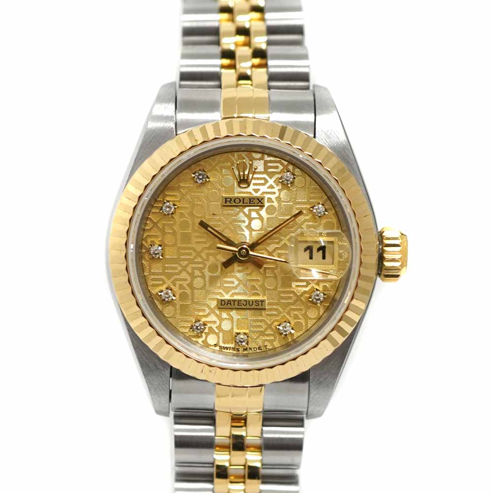 ロレックス Rolex 69173G デイトジャスト コンピューター ゴールド 10Pダイヤ コンビ W番【中古】｜質屋かんてい局 店