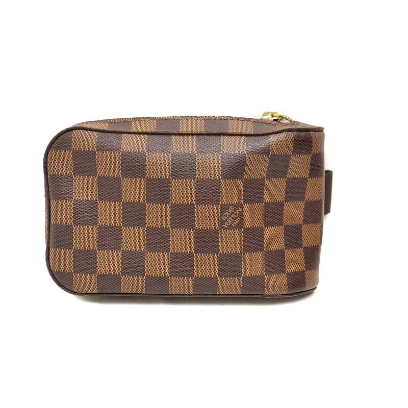 ルイヴィトン Louis vuitton N51994 ジェロニモス 上半身御徒面子 メンズ PVC なめし革 赤銅色系【中古】
