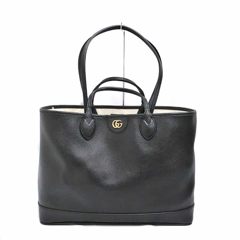 グッチ Gucci 739730 ミディアムトート バッグ GGマーモント レディース レザー ブラック【中古】｜質屋かんてい局 店 104,400円