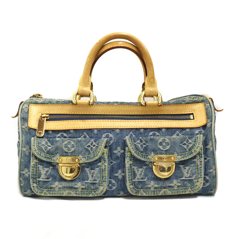 ルイヴィトン Louis vuitton M95019 ネオスピーディ 青色系 鞄 ハンドバック ジーンズ レディース【中古】