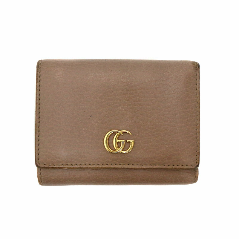 GUCCI グッチ　三つ折り財布　GGマーモント ベージュ　474746 楽天市場】GUCCI グッチ 474746 コンパクトウォレット GGマーモント 3