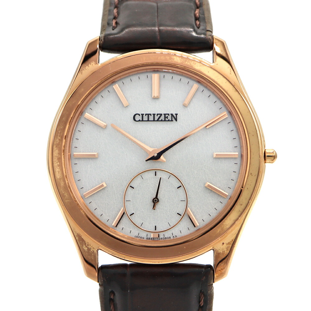 シチズン Citizen AQ5012-14A エコドライブワン メンズ 光発電 ホワイト 土佐和紙 【中古】 104,390円