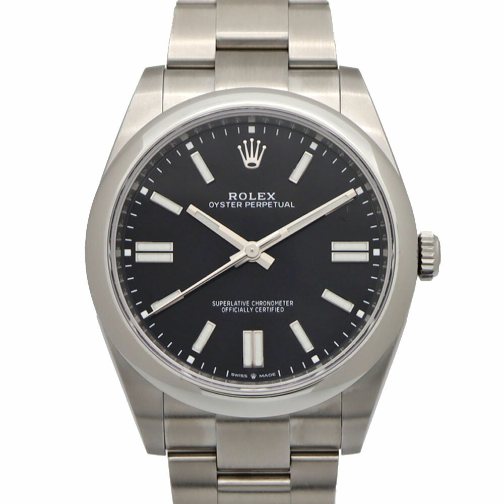 ロレックス Rolex 124300 オイスターパーペチュアル41 メンズ 自動巻き 腕時計 ブラック ランダム番【中古】