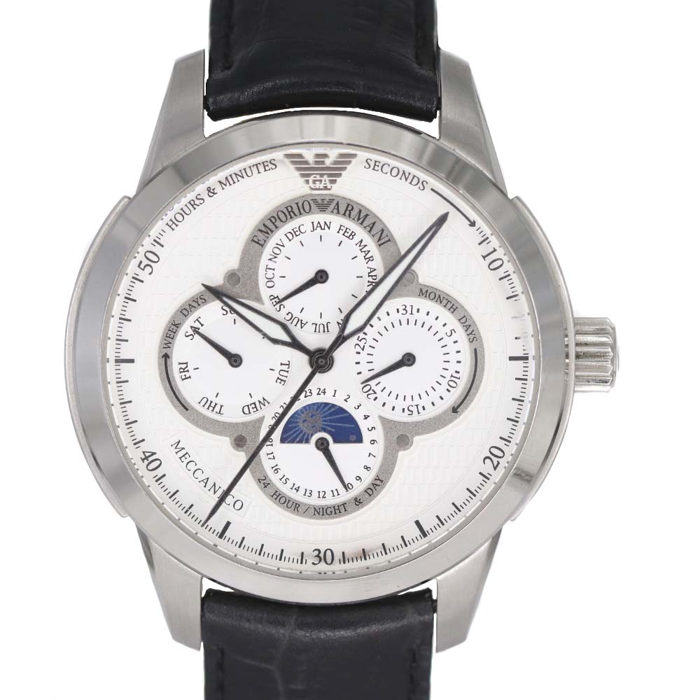 エンポリオアルマーニ Emporioarmani AR-4613 メカニコ ホワイト【中古】