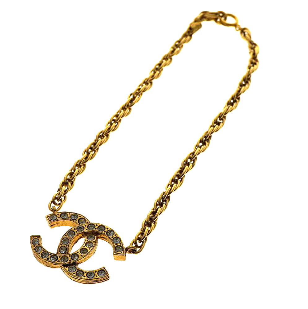 シャネル Chanel ココマークラインストーンネックレス 【中古】 108,889円