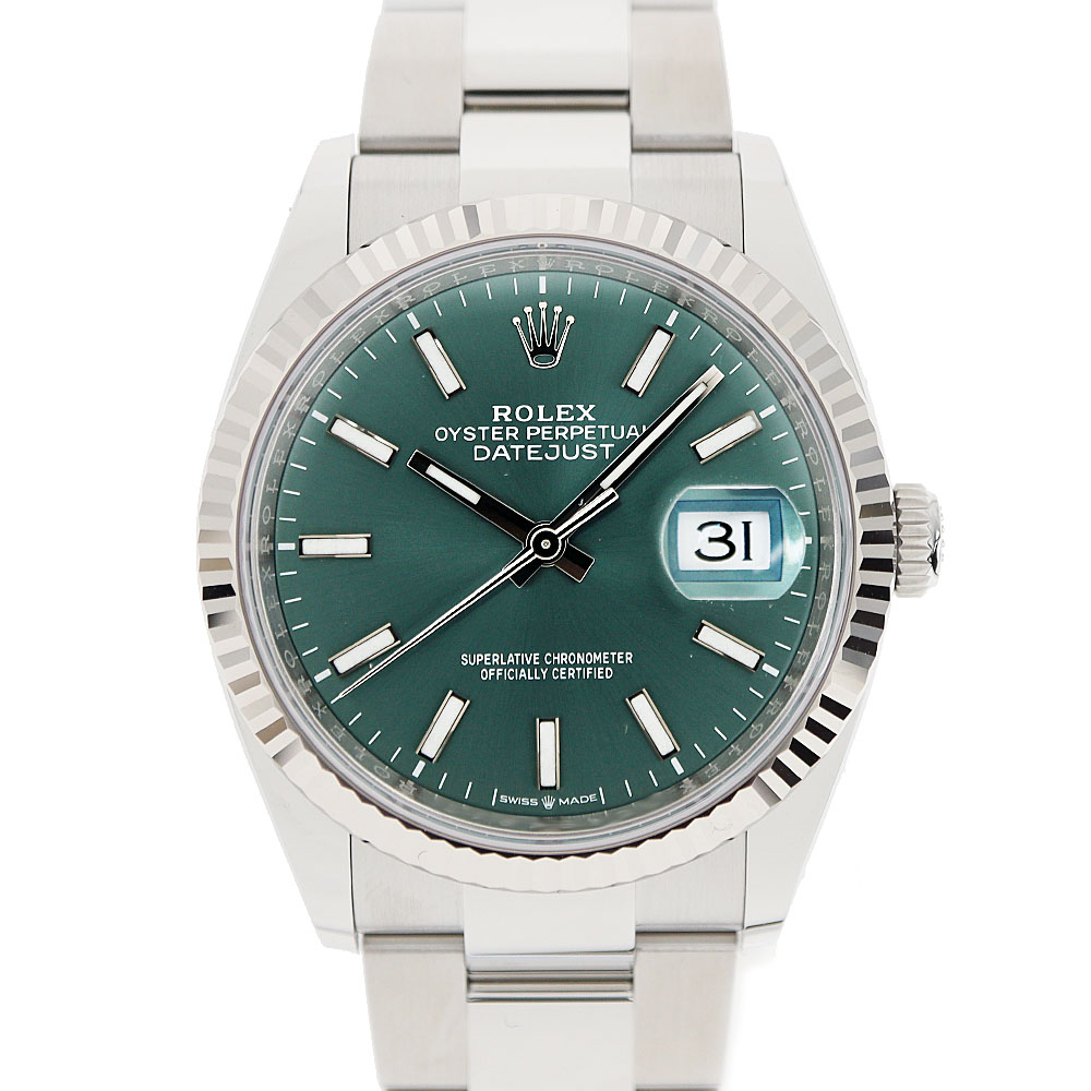 ロレックス Rolex 126234 デイトジャスト36 ミントグリーン 自動巻き 腕時計 ランダム メンズ 【中古】