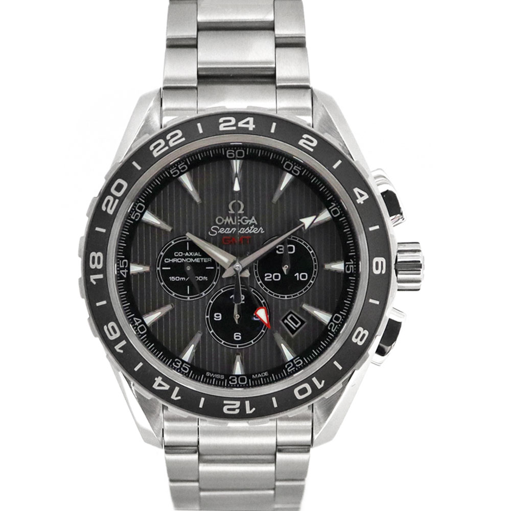 オメガ Omega 231.10.44.52.06.001 シーマスターアクアテラGMT メンズ 自動巻き 腕時計 グレー 【中古】