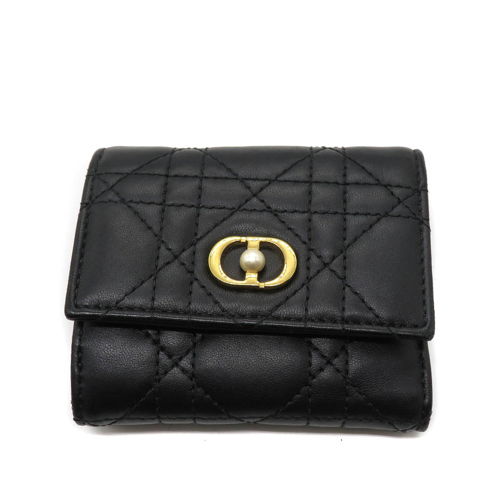 楽天市場】Dior Lady Dior Gardenia ウォレット ミニ ブラック