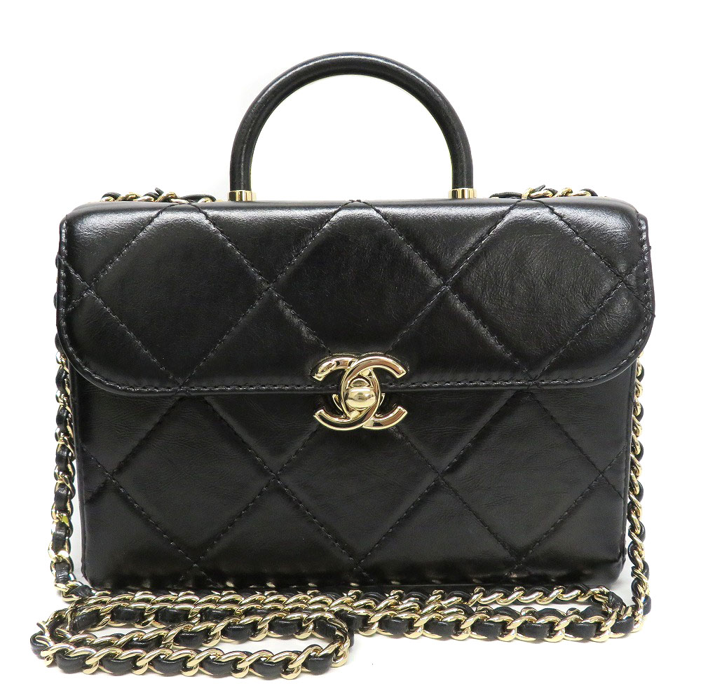 シャネル Chanel AS4470 トップハンドルスモールバッグ ゴールド金具 ショルダーバッグ 【中古】