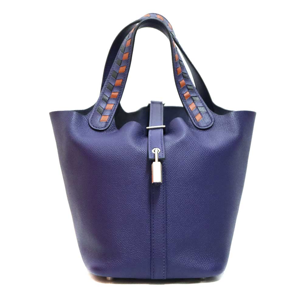 エルメス Hermes ピコタンロックPM トレサージュ ハンドバッグ ユニセックス ブルー系【中古】｜質屋かんてい局 店