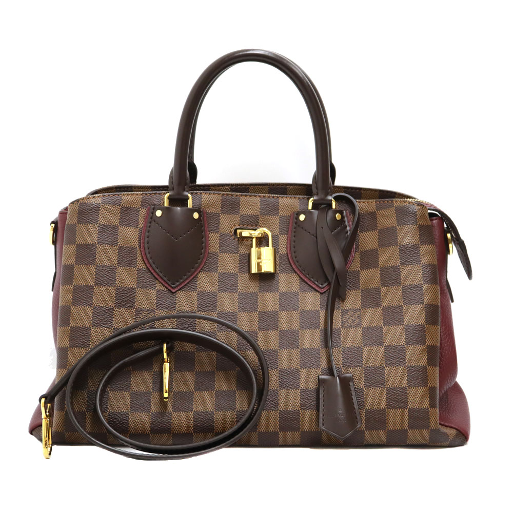 ルイヴィトン Louis vuitton N41654 ノルマンディー 2way御徒面子 レディース PVC/なめし革 赤銅色×ボルドーワイン【中古】