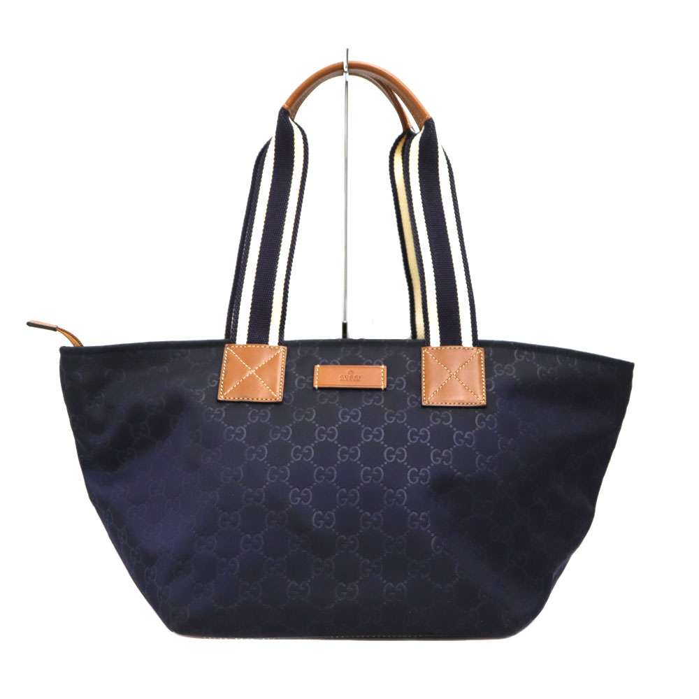 グッチ Gucci 131230 シェリー酒伝達ルート トートバッグ ユニ一発やる ナイロン/なめし革 米国海軍【中古】