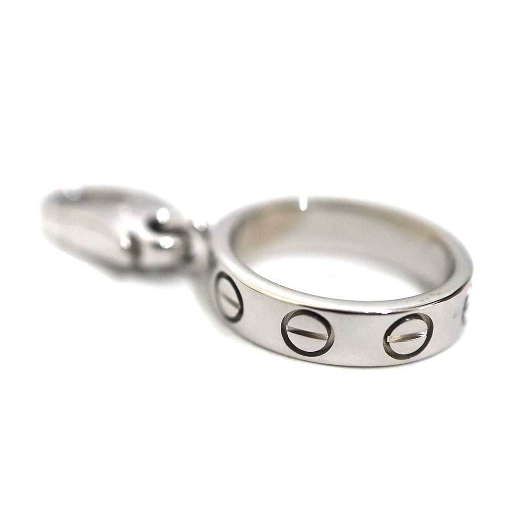 カルティエ Cartier ラブチャーム ペンダントトップ レディース K18WG 18金ホワイトゴールド シルバーカラー【中古】