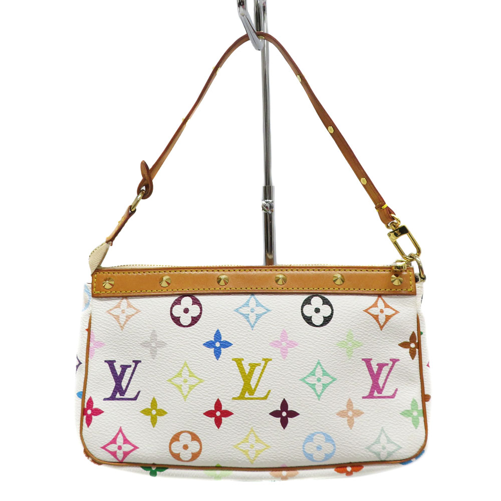 ルイヴィトン Louis vuitton M92649 ポシェットアクセソワール PVC/レザー ブロン モノグラム・マルチカラー ホワイト【中古】