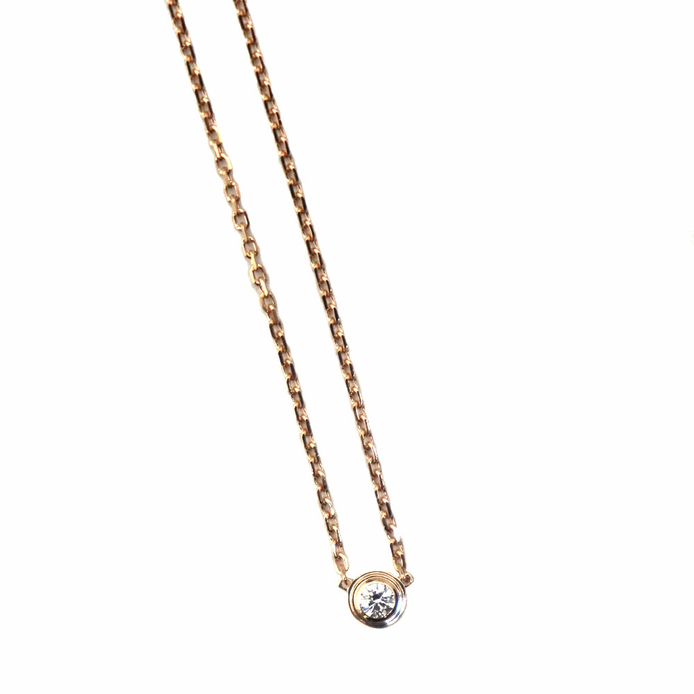 カルティエ Cartier ダムールネックレス XS レディース K18PG 18金 ピンクゴールド【中古】