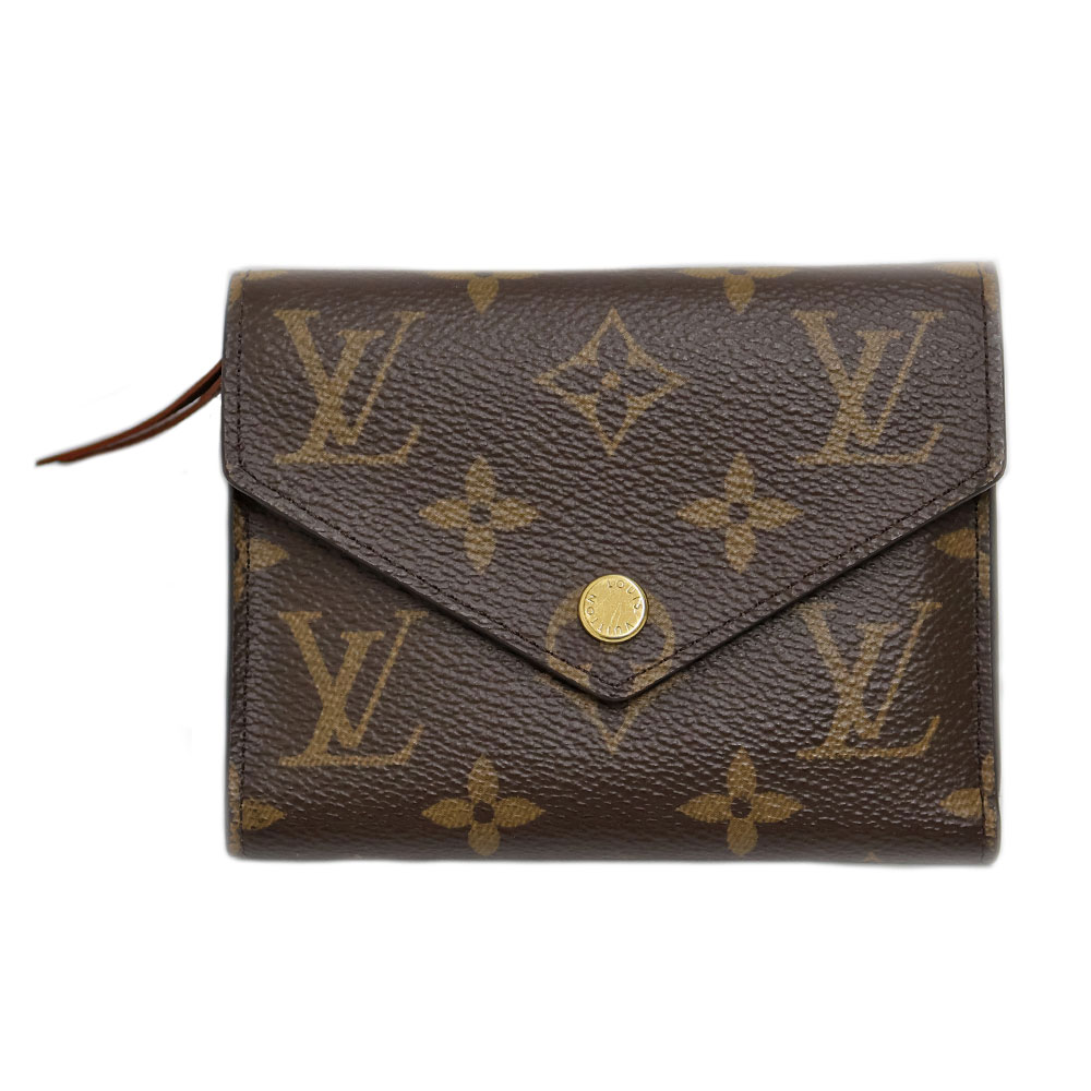 ルイヴィトン Louis vuitton M62472 ヴィクトリーヌ 紙入れ 赤銅色 レディース PVC/なめし革【中古】