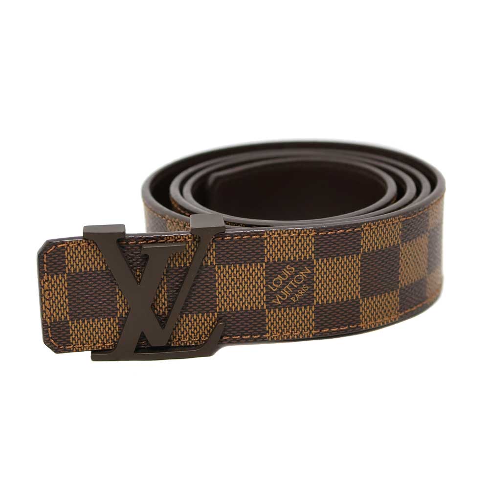 ルイヴィトン Louis vuitton M9807 胴締め LVかしら文字 胴締め 赤銅色系 メンズ PVC×なめし革【中古】 バッグ・小物・ブランド雑貨-メンズベルト
