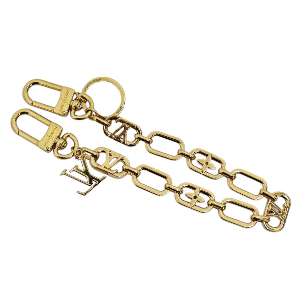 ルイヴィトン Louis vuitton M00878 チェーン店・マイLV引きつける キーホルダー ユニ一発やる 金属元素原料品  ゴールド【中古】