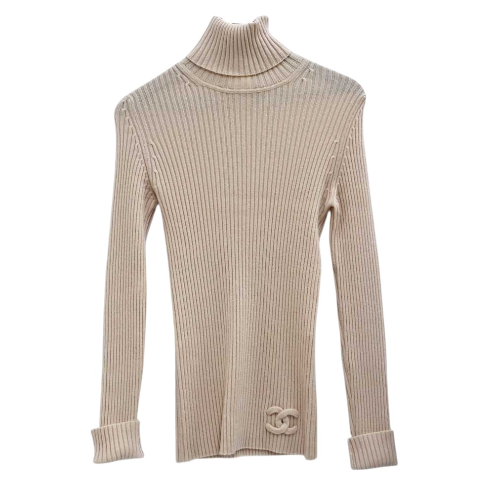 シャネル Chanel P44594K04679 タートル編み物 服 レディース ベージュ【中古】