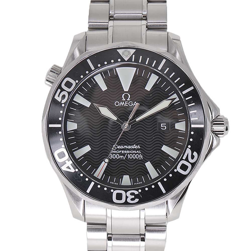 オメガ Omega 2264.50 シーマスタープロフェッショナル300 メンズ クオーツ 腕時計 ブラック【中古】|質屋かんてい局 店
