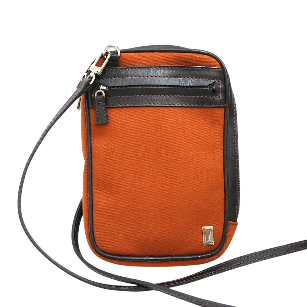 ダンヒル dunhill ショルダーバッグ メンズ キャンバス レザー オレンジ系【中古】｜質屋かんてい局 店 8,985円
