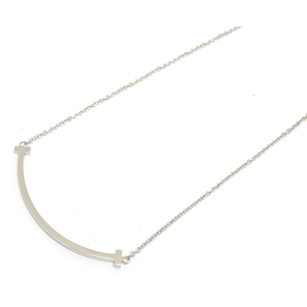 Tiffany&co.ティファニーTスマイルラージダイヤネックレスK18YG【中古】