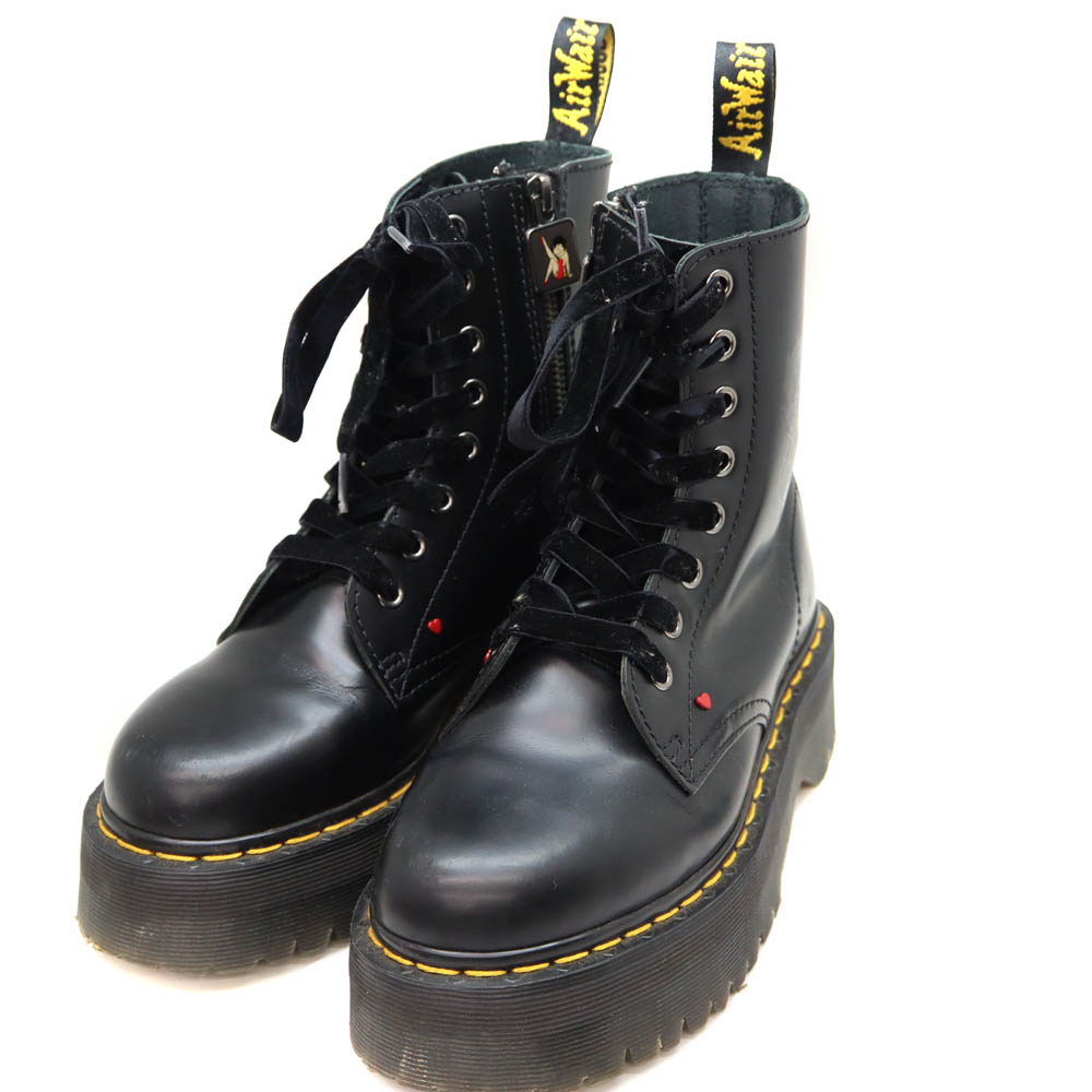 Dr.Martens　ドクターマーチン　PASCAL VELVET　ベロア　厚底 ドクターマーチン新作「ベルベット」ブーツ、上品なベルベット