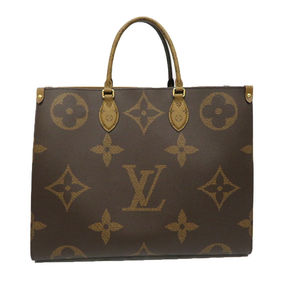 ルイヴィトン Louis Vuitton M54320 オンザゴーGM ジャイアントモノグラム リバース トートバッグ ブラウン系 ユニセックス 【中古】