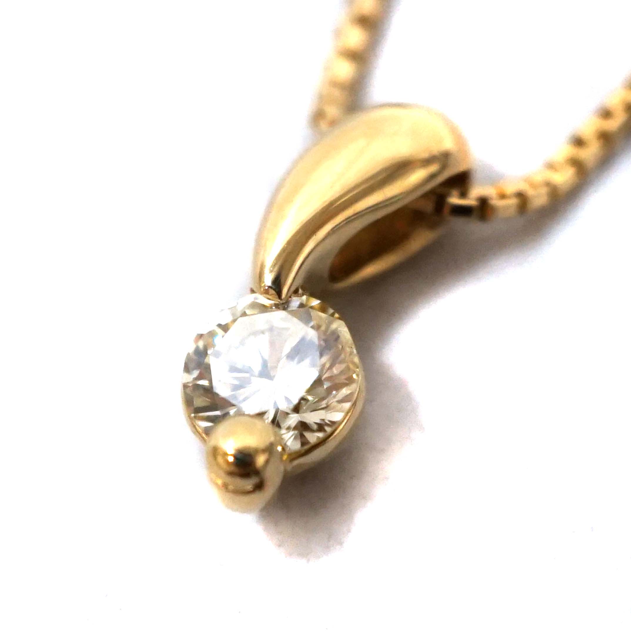 K18 ゴールド 18金 D0.15ct ダイヤモンド ネックレス レディース アクセサリー 【中古】 52,788円
