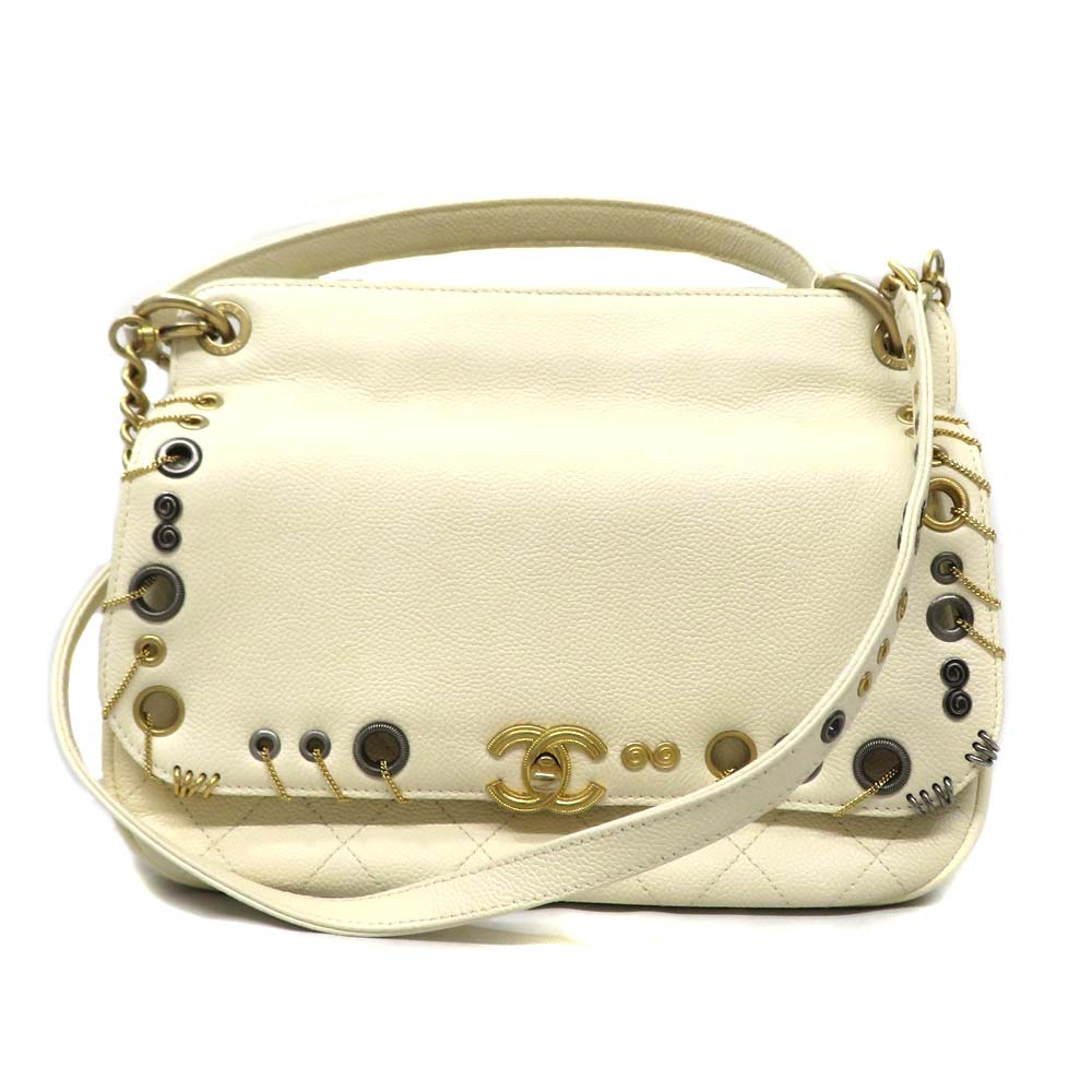 シャネル Chanel 2WAYバッグ ハンドバッグ ショルダーバッグ ホワイト系 レディースバッグ 【中古】