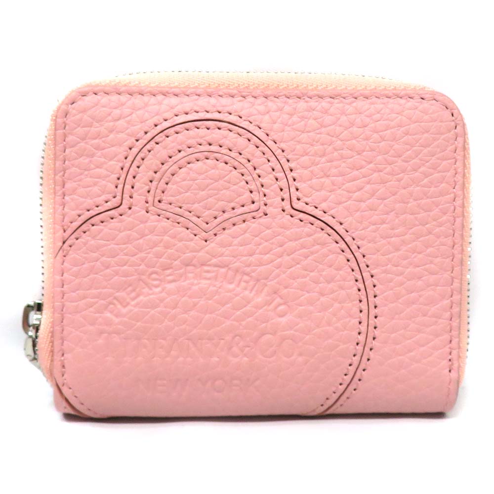ティファニー Tiffany\u0026Co. リターントゥティファニー スモールジップウォレット レディース サクラ色 【中古】