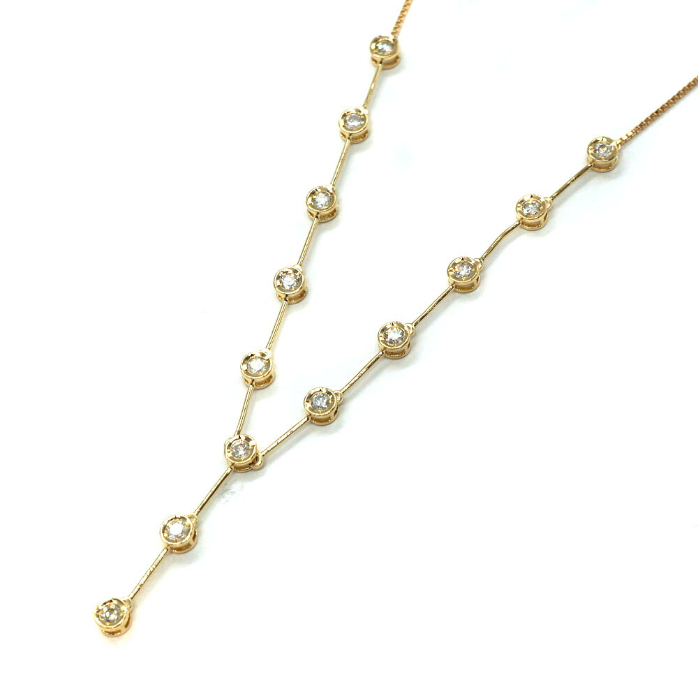 K18 ダイヤモンドネックレス レディース ジュエリー アクセサリー 【中古】