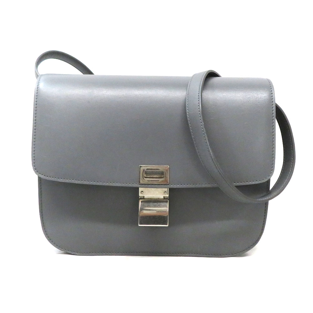 セリーヌ Celine 164173DLS.10KL 古典派音楽ボックス席 ショルダーバッグ レディース  分かりやすい 薄墨色【中古】