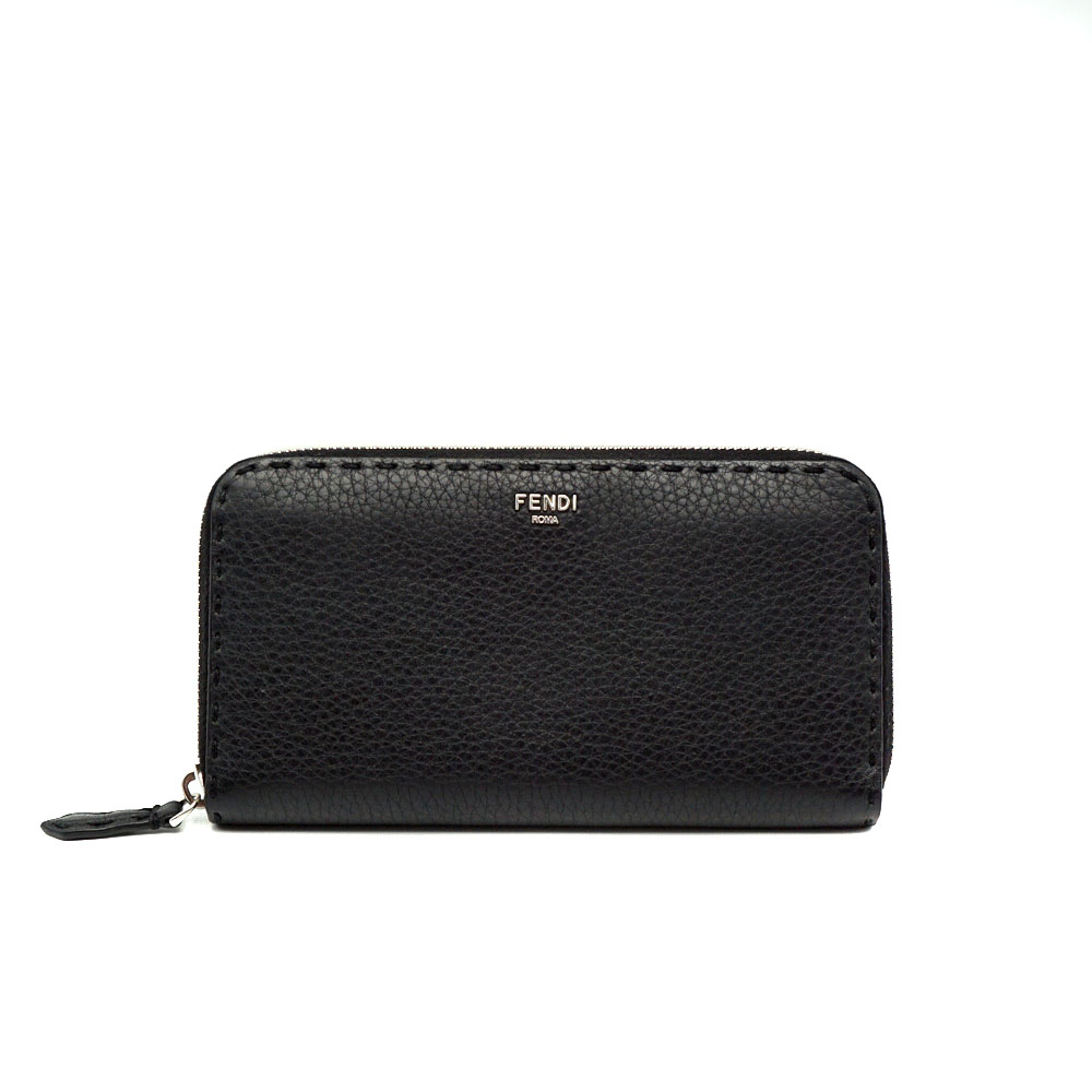 フェンディ FENDI 7M0210 AP3B セレリア ジップアラウンド 長財布 カーフレザー ユニセックス 【中古】