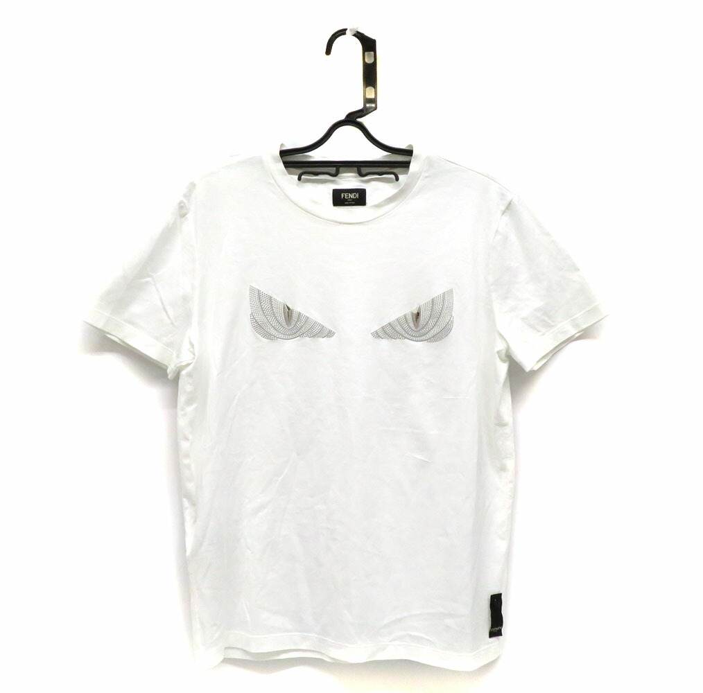 FENDI ロゴホワイトコットンパッチポケット半袖Tシャツ FENDI logo-print Cotton T-shirt | White | FARFETCH JO