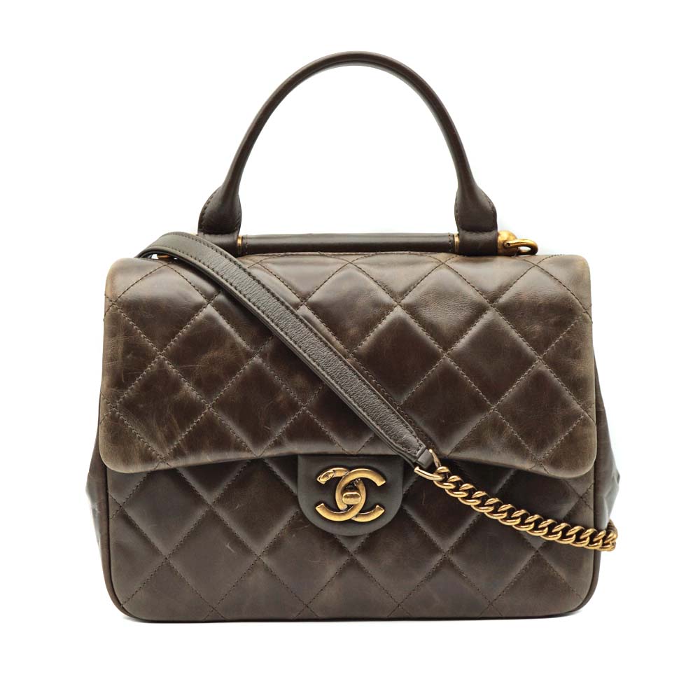 シャネル CHANEL とっ始め手持ち部分 2WAY御徒面子 ヴィンテージカーフ シワ工業 エイジング レディース ハンドバック 肩肉 チェーン店 23番台 【中古】