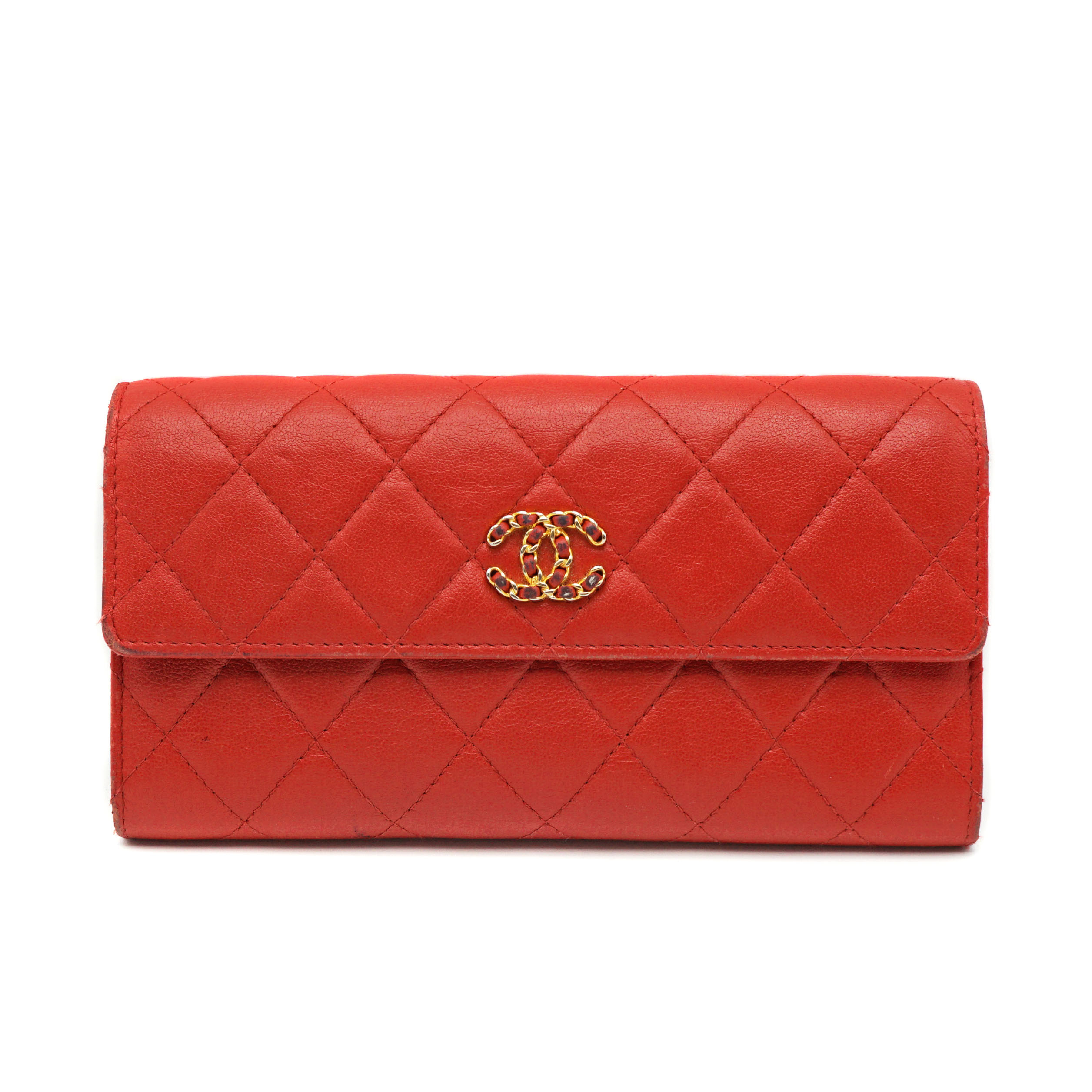 CHANEL シャネル/マトラッセクラシックロングフラップウォレット/ブラウン/314*****/ABランク/75【中古】 シャネル(CHANEL)シャネル マトラッセ ロングフラップウォレット 二