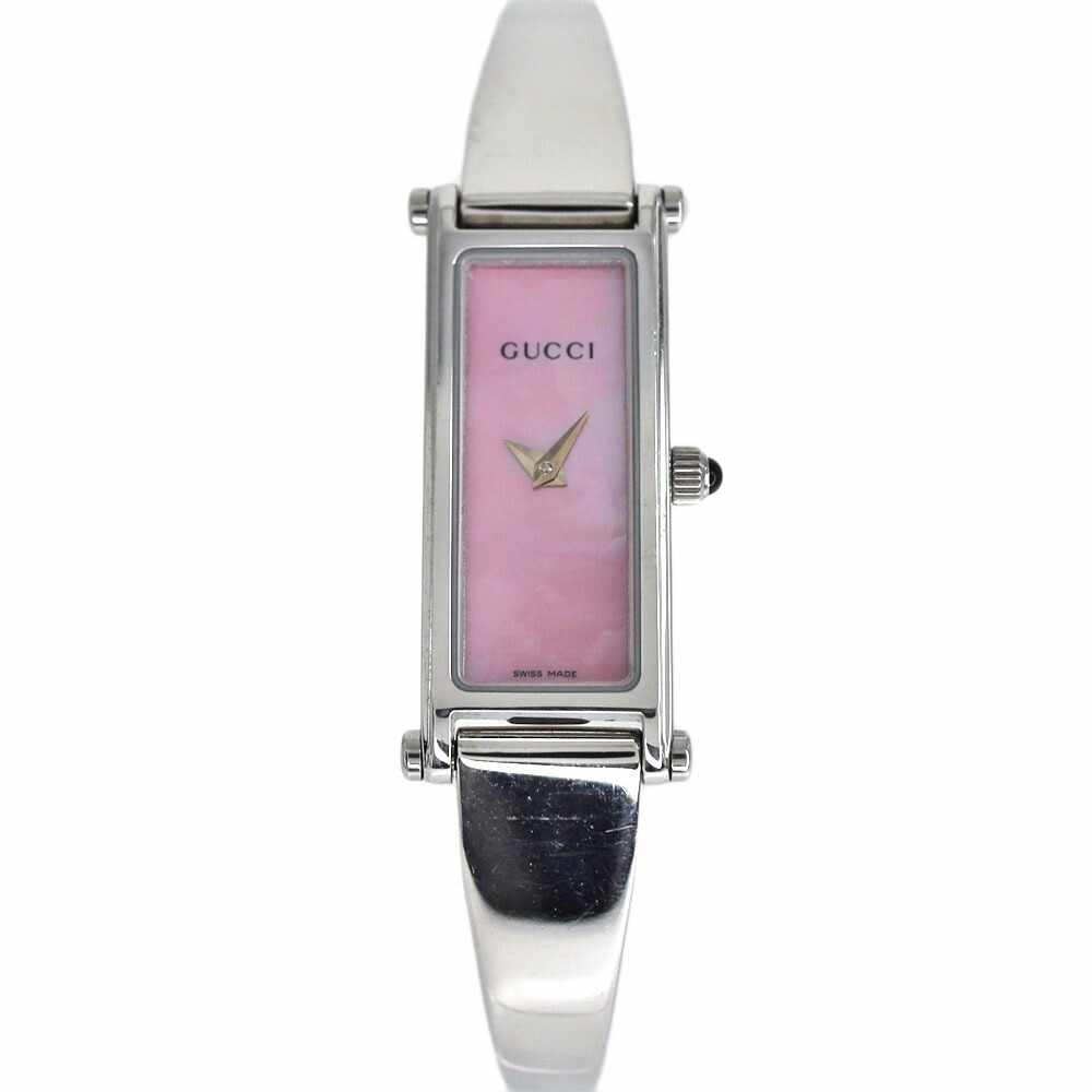 グッチ GUCCI 腕時計 Gレクタングル 100L ホワイトシェル文字盤 SS クオーツアナログ 【中古】 GUCCI - グッチ GUCCI 腕時計 Gレクタングル 100L ホワイトシェル文字