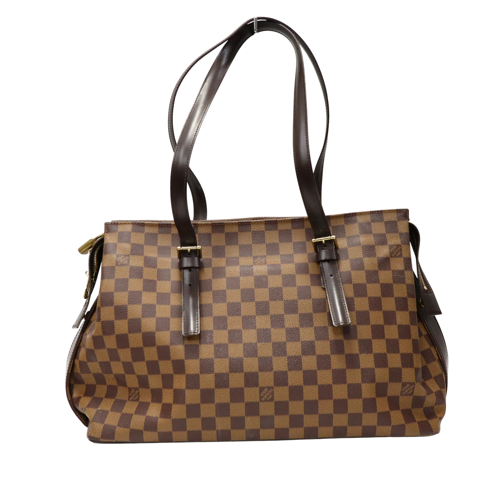 ルイヴィトン Louisvuitton N51119 チェルシー トートバッグ レディース ダミエキャンバス エベヌ 【中古】